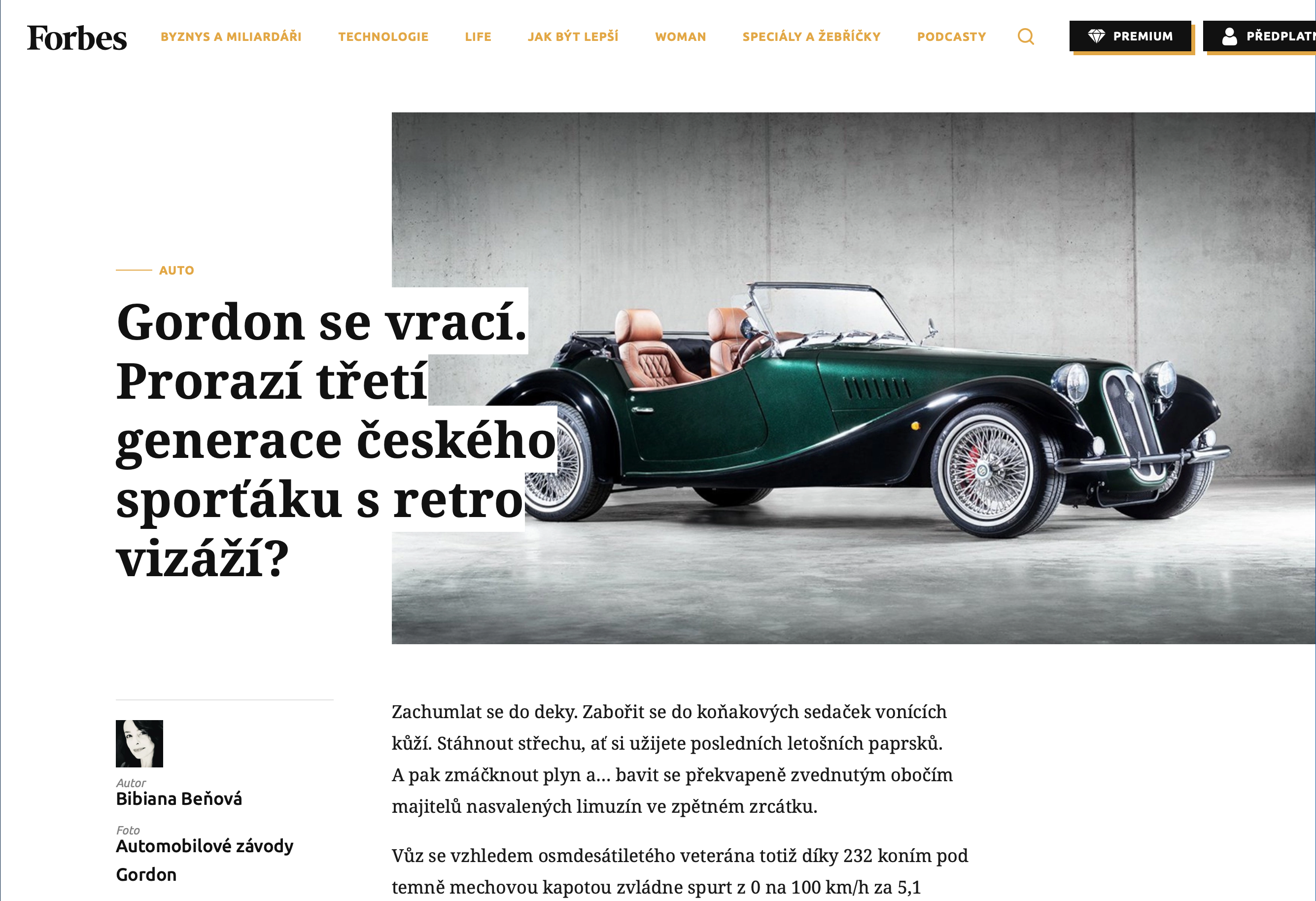 Forbes cz, lnek Gordon