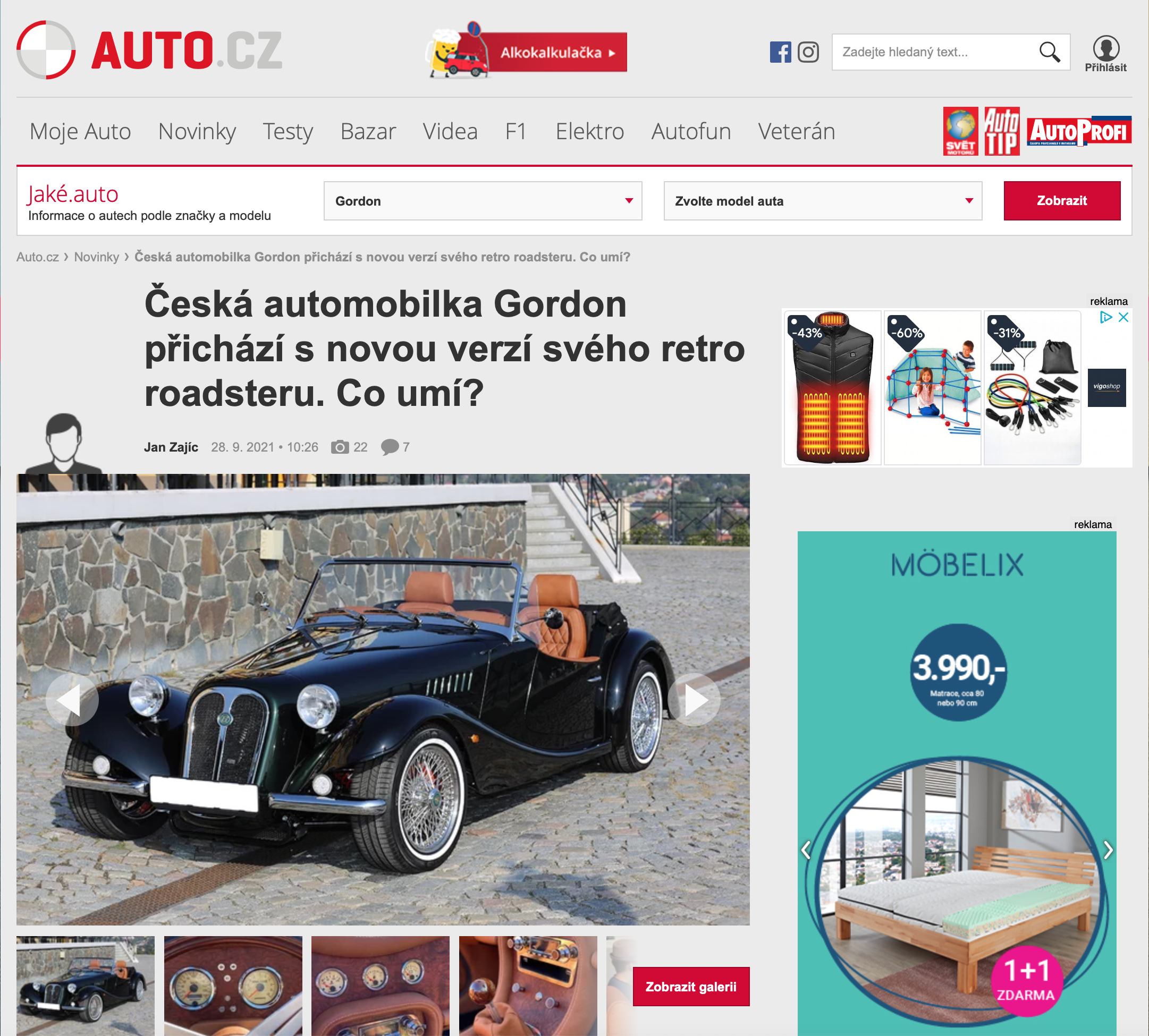Auto cz lnek Rordon Roadster