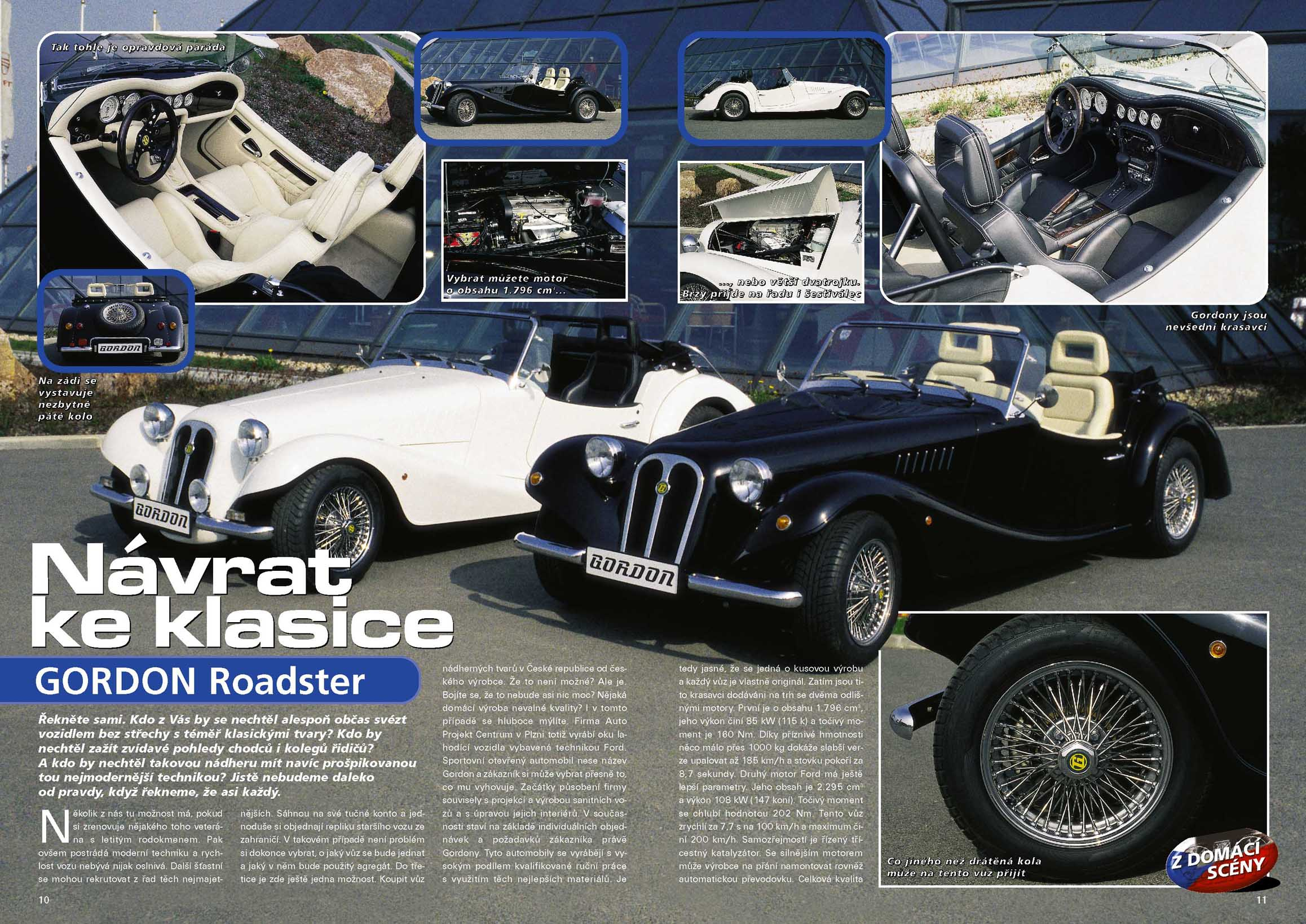 Nvrat ke klasice Gordon Roadster